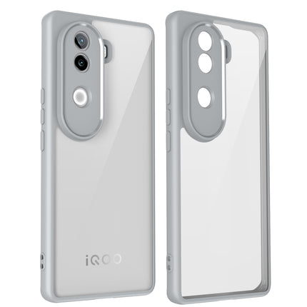 Kapa Hawkeye Clear Back Cover for Vivo V40E / iQOO Z9S | Camera Lens Protector Shockproof Slim Clear Case Cover (Grey Sides) - Mobizang