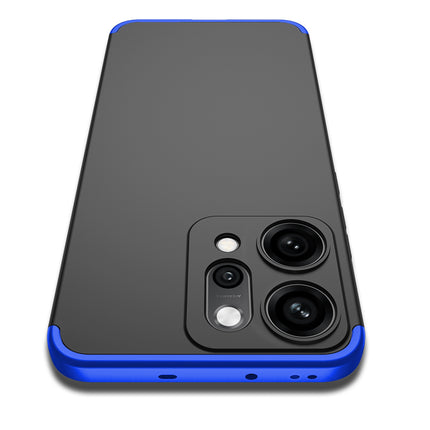 Kapa Double Dip Full 360 Protection Back Case Cover for Oppo Reno 14 5G (Blue,Black)