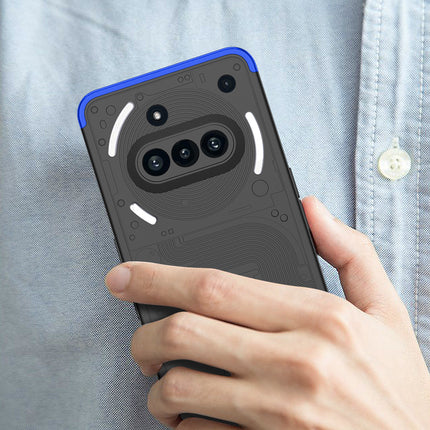 Kapa Double Dip Full 360 Protection Back Case Cover for Nothing Phone 3A 5G (Black,Blue) - Mobizang