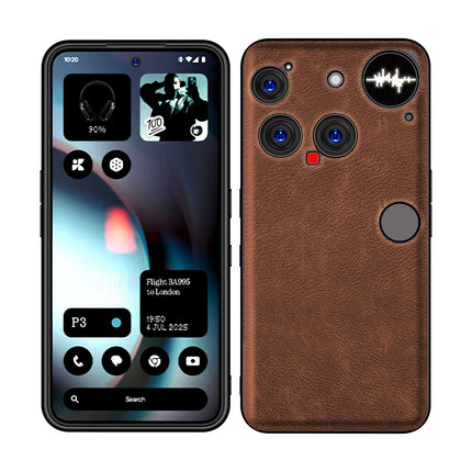 Kapa Tux Leather Back Cover for Nothing Phone 3 5G | Slim Shockproof Camera Protection Bumper Case (Brown)