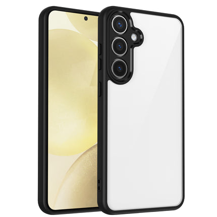 Kapa Hawkeye Clear Back Cover for Samsung Galaxy S25 Plus | Camera Lens Protector Shockproof Slim Clear Case Cover (Black Sides)