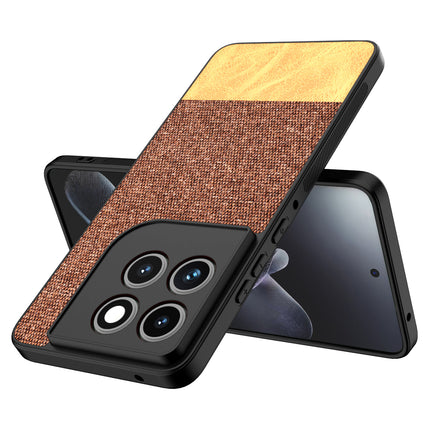 Kapa Soft Fabric & Leather Hybrid Protective Back Cover for Moto Edge 70 | Shockproof Slim Hard Anti Slip Back Case (Brown)
