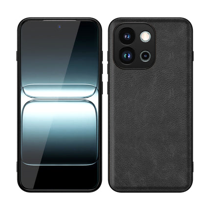 Kapa Tux Leather Back Cover for OnePlus 13S | Slim Shockproof Camera Protection Bumper Case (Black)