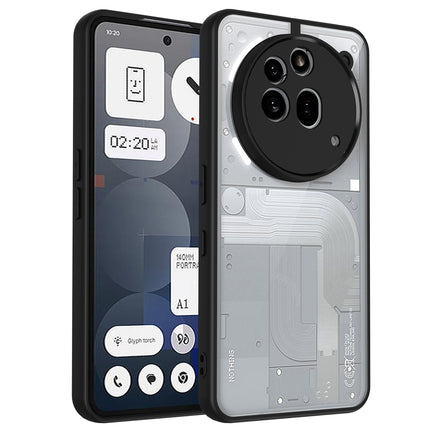 Kapa Hawkeye Clear Back Cover for Nothing Phone 3A Pro | Camera Lens Protector Shockproof Slim Clear Case Cover (Black Sides) - Mobizang