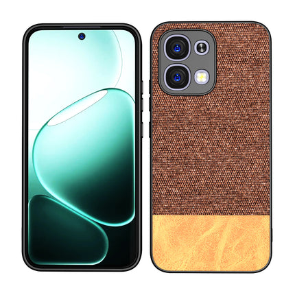 Kapa Soft Fabric & Leather Hybrid Protective Back Cover for Oppo F31 5G | Shockproof Slim Hard Anti Slip Back Case (Brown)