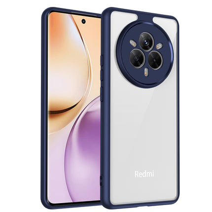 Kapa Hawkeye Clear Back Cover for Realme 14 Pro 5G | Camera Lens Protector Shockproof Slim Clear Case Cover (Blue Sides)
