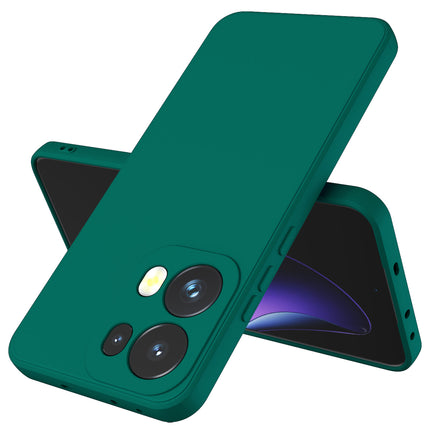 Kapa Matte Protective Lens Flexible Back Cover for Oppo Reno 13 Pro | Slim Silicone with Soft Lining Shockproof Full Body Bumper Case (Green)