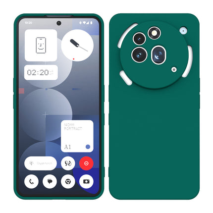 Kapa Matte Protective Lens Flexible Back Cover for Nothing Phone 3A Pro | Slim Silicone with Soft Lining Shockproof Full Body Bumper Case (Green)