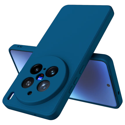 Kapa Matte Protective Lens Flexible Back Cover for Vivo X200 Pro (5G) | Slim Silicone with Soft Lining Shockproof Full Body Bumper Case (Blue)