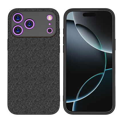 Kapa Soft Full Fabric Protective Back Case Cover for Apple iPhone 17 Pro | Shockproof Slim Hard Anti Slip Back Case (Black)