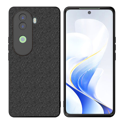 Kapa Soft Full Fabric Protective Back Case Cover for Vivo V40E / iQOO Z9S | Shockproof Slim Hard Anti Slip Back Case (Black) - Mobizang