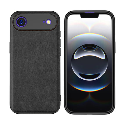 Kapa Tux Leather Back Cover for Apple iPhone 17 Air | Slim Shockproof Camera Protection Bumper Case (Black)
