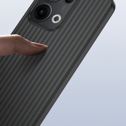Kapa Matte Wave Grip Back Cover for Oppo Reno 13 Pro 5G | Ultra Slim [With Metal Buttons] Frosted Back Case (Grey) - Mobizang