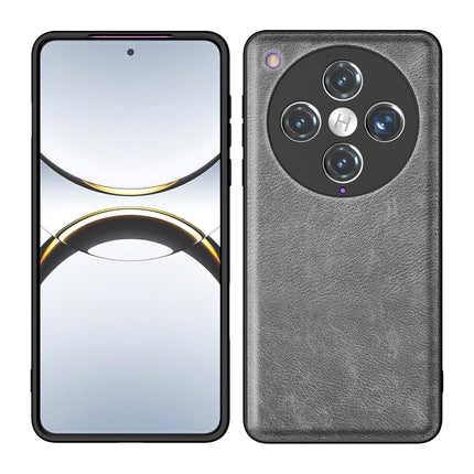 Kapa Tux Leather Back Cover for Oppo Find X8 Pro | Slim Shockproof Camera Protection Bumper Case (Grey)
