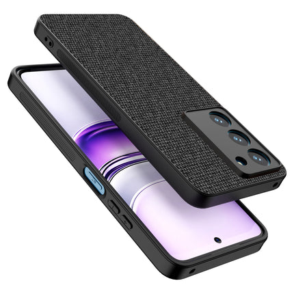 Kapa Soft Full Fabric Protective Back Case Cover for Realme 14X | Shockproof Slim Hard Anti Slip Back Case (Black) - Mobizang