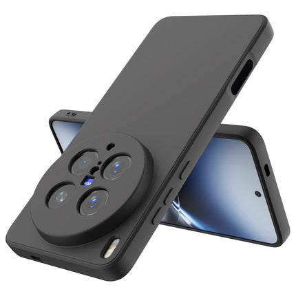 Kapa Matte Protective Lens Flexible Back Cover for Vivo X200 Ultra | Slim Silicone with Soft Lining Shockproof Full Body Bumper Case (Black)
