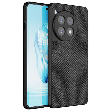 Kapa Soft Full Fabric Protective Back Case Cover for OnePlus 12R | Shockproof Slim Hard Anti Slip Back Case (Black) - Mobizang