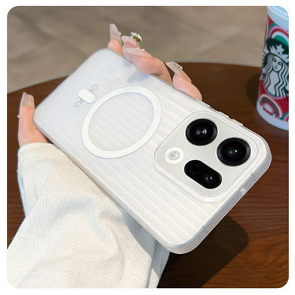 Kapa Wave Magnetic Frosted Grip Back Cover for Oppo Find X9 | [MagSafe Compatible] Wireless charging, Slim, Metal Buttons Matte Finish Back Case (White)