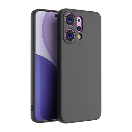 Kapa Matte Protective Lens Flexible Back Cover for Oppo Reno 14 5G | Slim Silicone with Soft Lining Shockproof Full Body Bumper Case (Black) - Mobizang