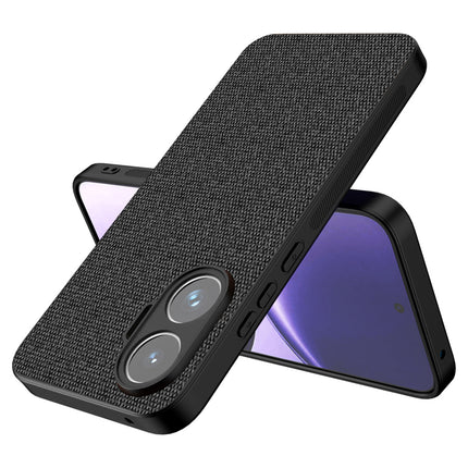 Kapa Soft Full Fabric Protective Back Case Cover for Poco F7 5G | Shockproof Slim Hard Anti Slip Back Case (Black) - Mobizang