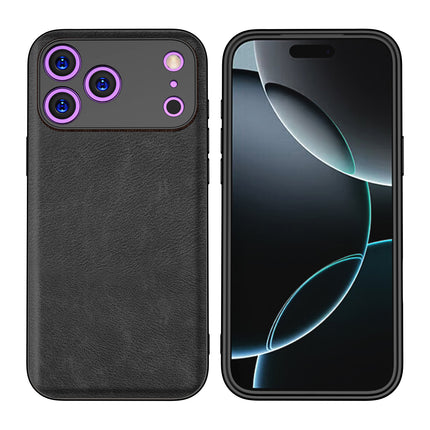 Kapa Tux Leather Back Cover for Apple iPhone 17 Pro | Slim Shockproof Camera Protection Bumper Case (Black)