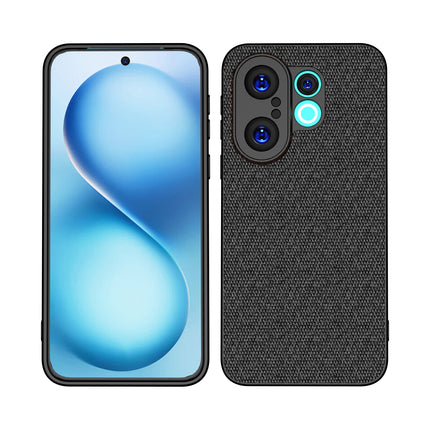 Kapa Soft Full Fabric Protective Back Case Cover for Vivo X200 FE 5G | Shockproof Slim Hard Anti Slip Back Case (Black)