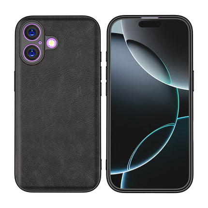 Kapa Tux Leather Back Cover for Apple iPhone 17 | Slim Shockproof Camera Protection Bumper Case (Black) - Mobizang