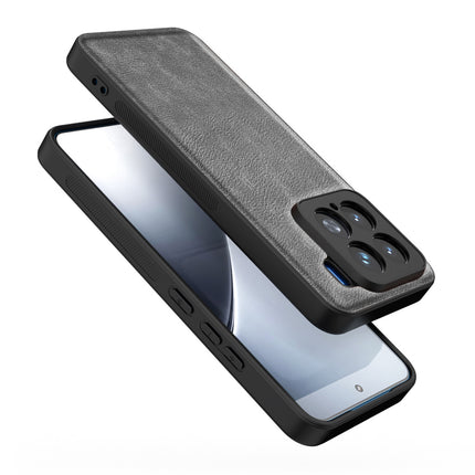Kapa Tux Leather Back Cover for Xiaomi 15 5G | Slim Shockproof Camera Protection Bumper Case (Grey)