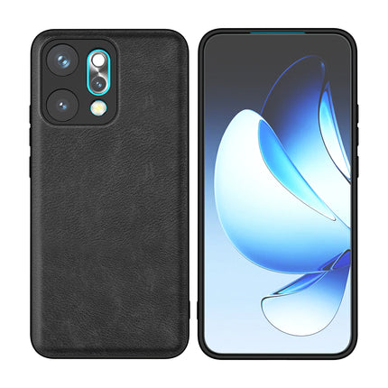 Kapa Tux Leather Back Cover for Oppo Reno 14 PRO 5G | Slim Shockproof Camera Protection Bumper Case (Black)
