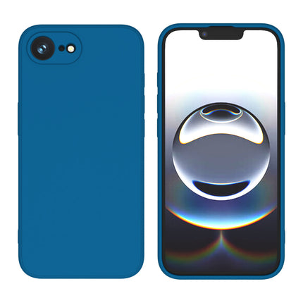 Kapa Matte Protective Lens Flexible Back Cover for Apple iPhone 16E | Slim Silicone with Soft Lining Shockproof Full Body Bumper Case (Blue)