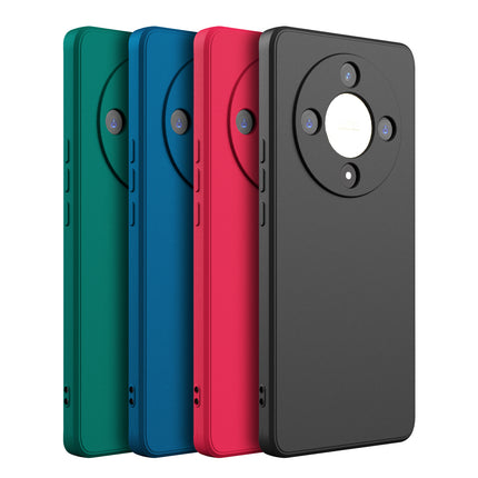 Kapa Matte Protective Lens Flexible Back Cover for Honor X9B (5G) | Slim Silicone with Soft Lining Shockproof Full Body Bumper Case (Black)