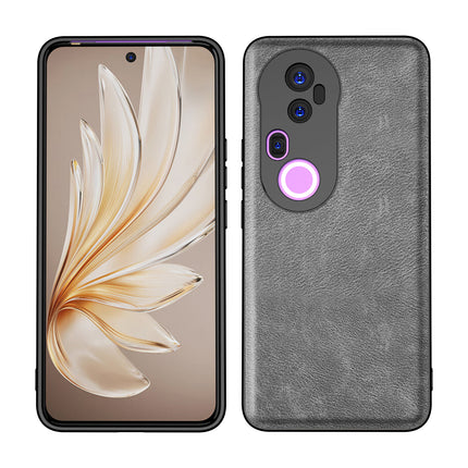 Kapa Tux Leather Back Cover for Vivo T4 Ultra 5G | Slim Shockproof Camera Protection Bumper Case (Grey)