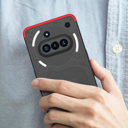 Kapa Double Dip Full 360 Protection Back Case Cover for Nothing Phone 3A 5G (Red,Black)
