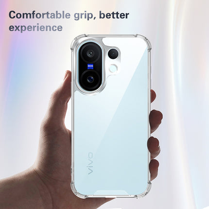 Kapa Airbag Armor Back Cover for Vivo X200 FE 5G | Clear Slim Shockproof [Military Grade Protection] Hybrid Bumper Case (Clear)