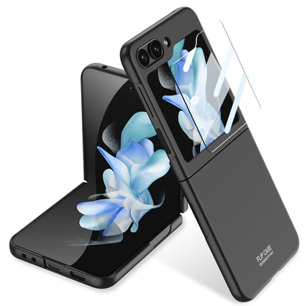 Kapa Ultra Thin Back Case for Samsung Galaxy Flip6 / Z Flip 6 | With [Inbuilt Glass]  Full Body Protection Hard Back Cover (Black)