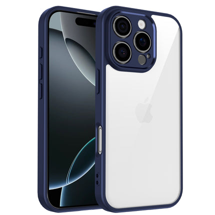 Kapa Hawkeye Clear Back Cover for Apple iPhone 16 Pro | Camera Lens Protector Shockproof Slim Clear Case Cover (Blue Sides)