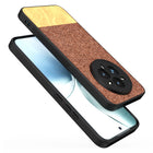 Kapa Soft Fabric & Leather Hybrid Protective Back Cover for Realme 14 Pro 5G | Shockproof Slim Hard Anti Slip Back Case (Brown)