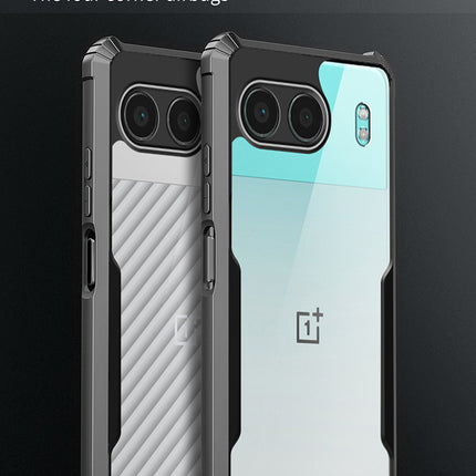 Kapa Bull Clear Back Cover for OnePlus Nord 4 | [Military Grade Protection] Shock Proof Slim Hybrid Bumper Case (Black)