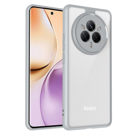 Kapa Hawkeye Clear Back Cover for Realme 14 Pro 5G | Camera Lens Protector Shockproof Slim Clear Case Cover (Grey Sides) - Mobizang