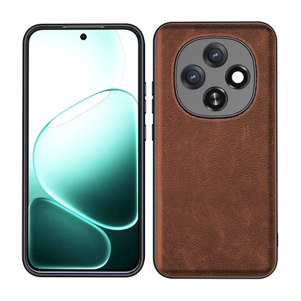 Kapa Tux Leather Back Cover for Oppo F31 Pro 5G | Slim Shockproof Camera Protection Bumper Case (Brown) - Mobizang