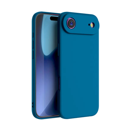 Kapa Matte Protective Lens Flexible Back Cover for Apple iPhone 17 Air | Slim Silicone with Soft Lining Shockproof Full Body Bumper Case (Blue)