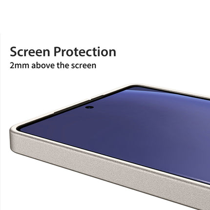 Kapa Ultra Thin Leather & Magsafe Back Case for Samsung Galaxy S24 Ultra | with Wireless Charging Support Ring Full Body Protection Back Cover (Titanium)
