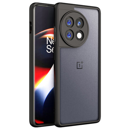 Kapa Hawkeye Clear Back Cover for OnePlus 13R | Camera Lens Protector Shockproof Slim Clear Case Cover (Black Sides) - Mobizang