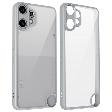 Kapa Hawkeye Clear Slim Tough Back Cover for CMF Phone 2 PRO | Camera Lens Protector Anti Yellow Shockproof Clear Hybrid Case Cover (Grey)