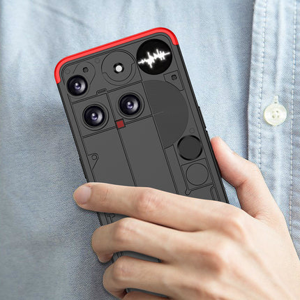 Kapa Double Dip Full 360 Protection Back Case Cover for Nothing Phone 3 5G (Red,Black)