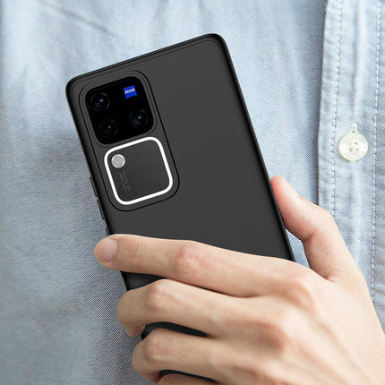 Kapa Double Dip Full 360 Protection Back Case Cover for Vivo V30 (5G) / Vivo 30 Pro (5G) (Black) - Mobizang