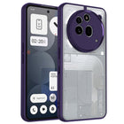 Kapa Hawkeye Clear Back Cover for Nothing Phone 3A Pro | Camera Lens Protector Shockproof Slim Clear Case Cover (Purple Sides) - Mobizang