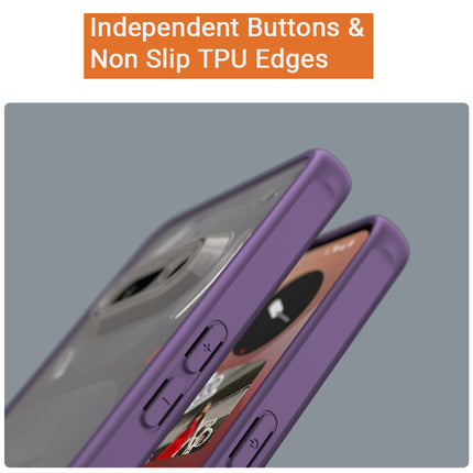 Kapa Shield Frosted Acrylic Back Cover for Nothing Phone 3A 5G| Hard Slim Inbuilt Camera Lens Cover Protection Shock Proof Bumper Case (Purple)