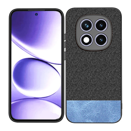 Kapa Soft Fabric & Leather Hybrid Protective Back Cover for Redmi Note 15 Pro 5G | Shockproof Slim Hard Anti Slip Back Case (Black,Blue)