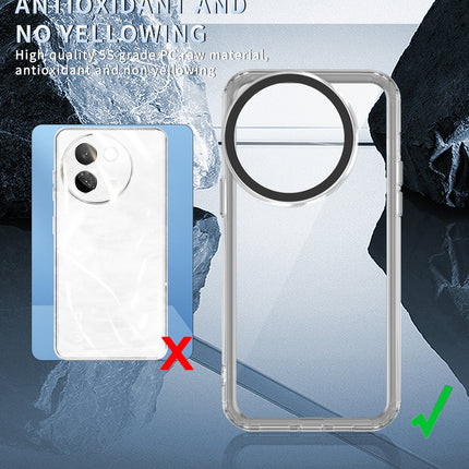 Kapa Warrior Acrylic Clear Back Cover For Vivo V30E (5G) | Slim Shockproof [Military Grade Protection] Hybrid Bumper Case (Clear Sides)